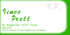 vince prell business card